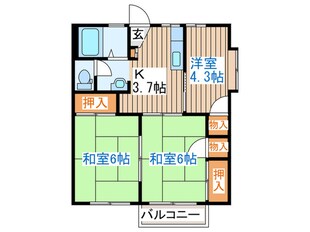 ネイビー小松崎の物件間取画像